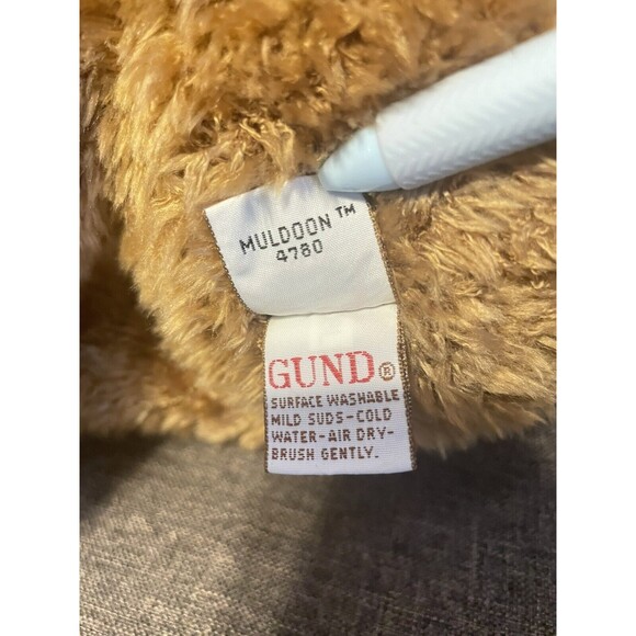 Vintage GUND Muldoon 4780 Brown Deer  Plush Stuffed Toy 20” Green Scarf RARE - Picture 6 of 7